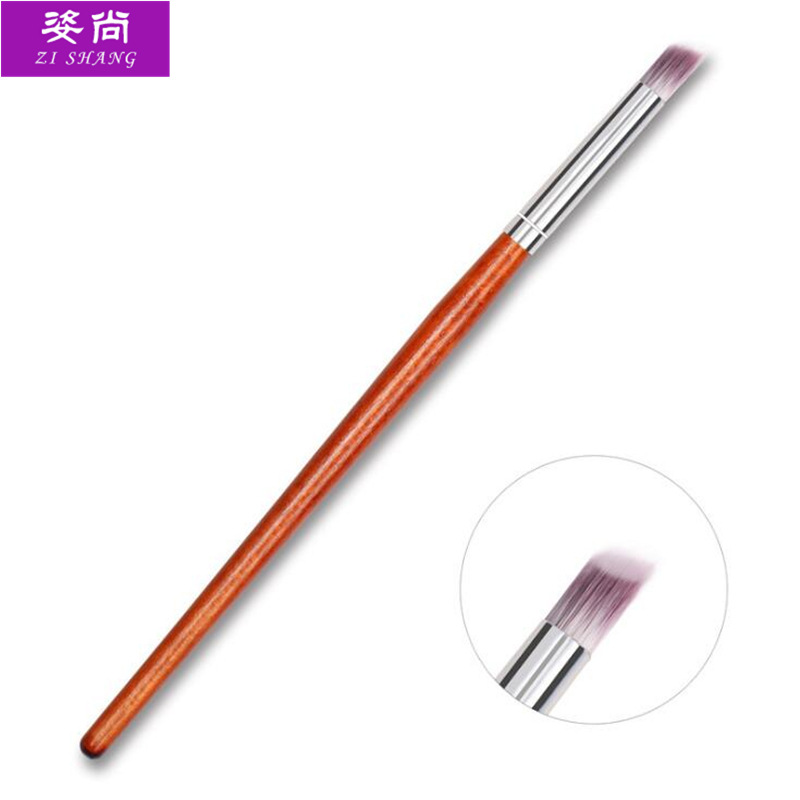 Directo de fábrica de madera roja varilla sello de uñas pluma suave pelo gradiente pluma flor oblicua boca redonda cabeza transición pluma