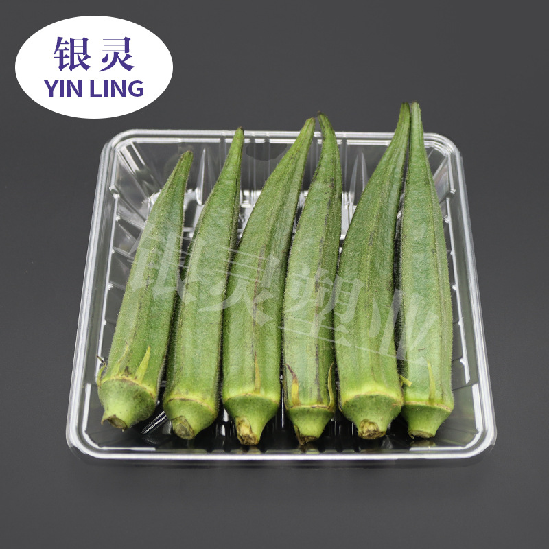 【现货销售】一次性水果盒子果蔬托盘超市电商PET塑料透明PET盘