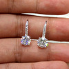 Square zirconium, elegant earrings with tassels, European style, wholesale