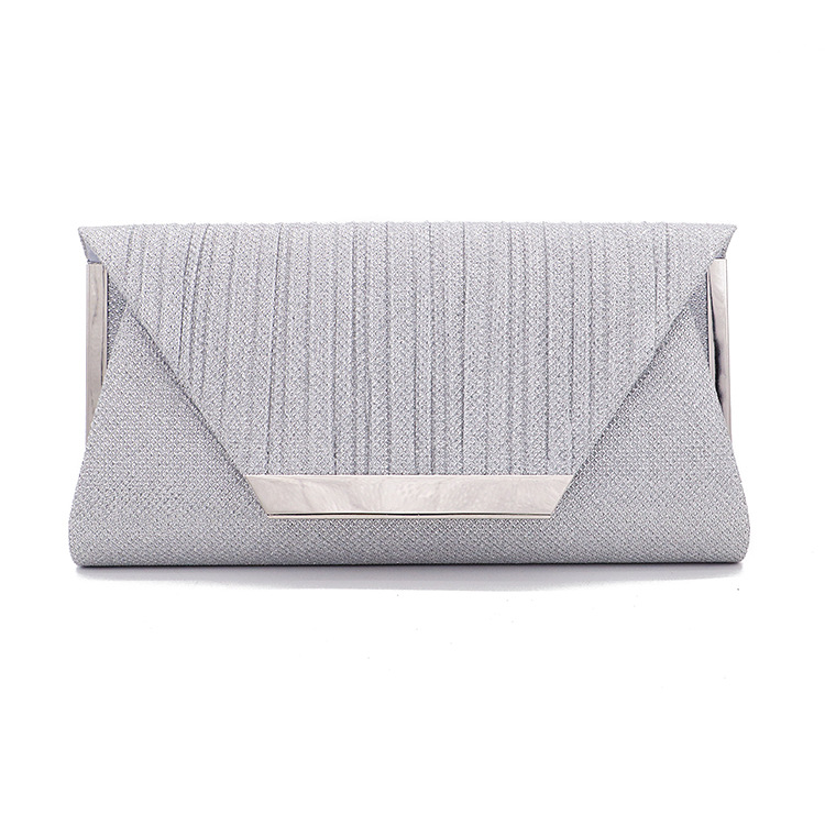 Fábrica al por mayor 2024 primavera nueva moda flash material bolsa tendencia hierro bar embrague bolsa cena Bolsa-265-1