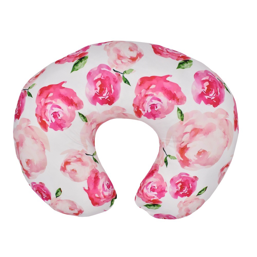 Bebé transfronterizo en forma de U de enfermería almohada funda de almohada multifuncional extraíble impresa funda de almohada de enfermería extraíble y lavable