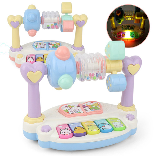 New Year Gift Children's Piano Electronic Keyboard 0-3 Years Old Music Early Education Rotating Hand Pat Toy Educational Early Education Baby