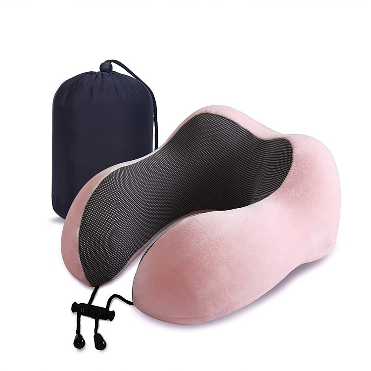 Almohada en forma de U transfronteriza almohada de viaje de negocios almohada de memoria en forma de U rebote lento protección del cuello espacio almohada de espuma de memoria regalo al por mayor