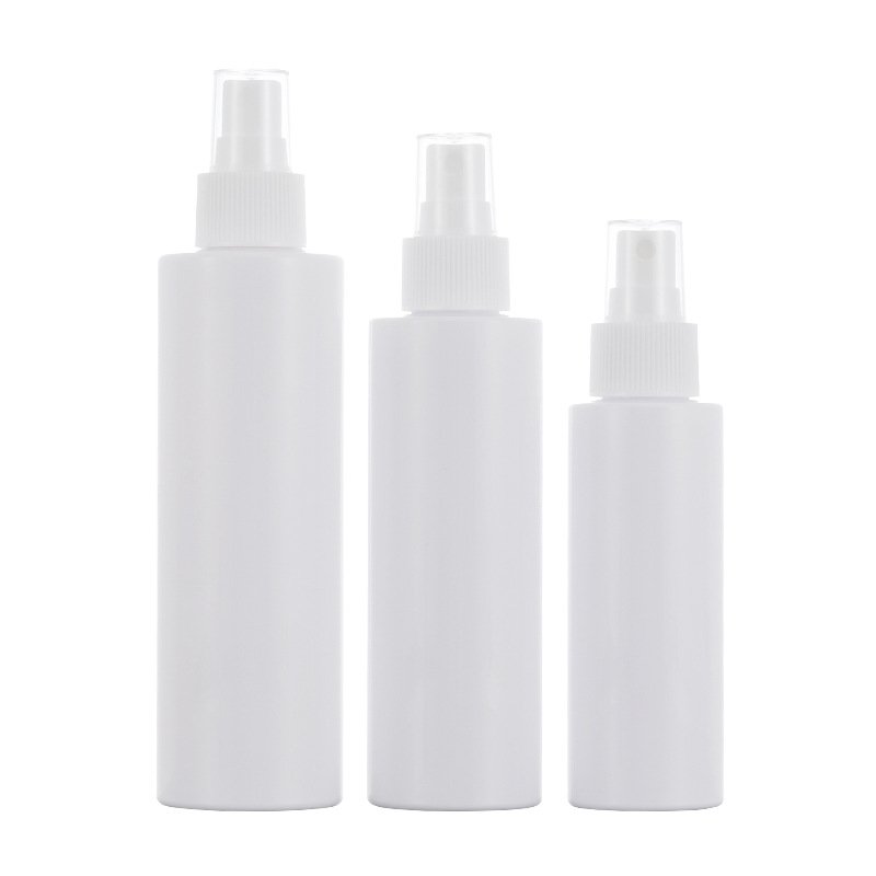 En stock botella de spray de tóner de hombro plano blanco botella de spray de sub-botella de rocío puro embalaje cosmético Xumin material de embalaje
