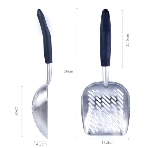 Cat litter shovel aluminum alloy hollow poop shovel quick cleaning shovel for picking up poop cat shovel manufacturer