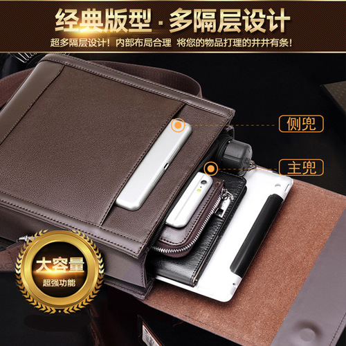 Yuesen men's bag, shoulder bag, cross-body bag, business men's backpack, fashionable Korean semi-stereotyped bag, HA-021 simple