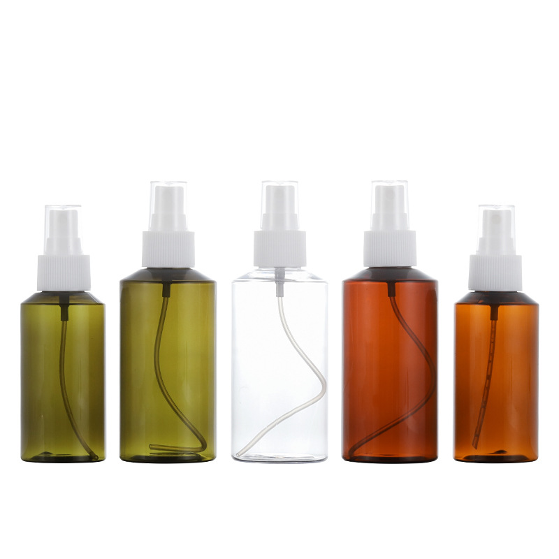 Xumin material de embalaje en stock botella de PET marrón botella de spray de tóner de plástico botella de spray de rocío puro botella cosmética sub-botella