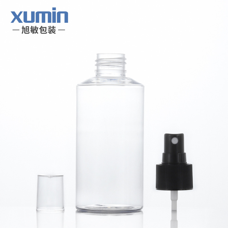 Xumin material de embalaje en stock botella de PET marrón botella de spray de tóner de plástico botella de spray de rocío puro botella cosmética sub-botella