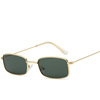 Small square metal glasses solar-powered suitable for men and women, fashionable sunglasses, suitable for import