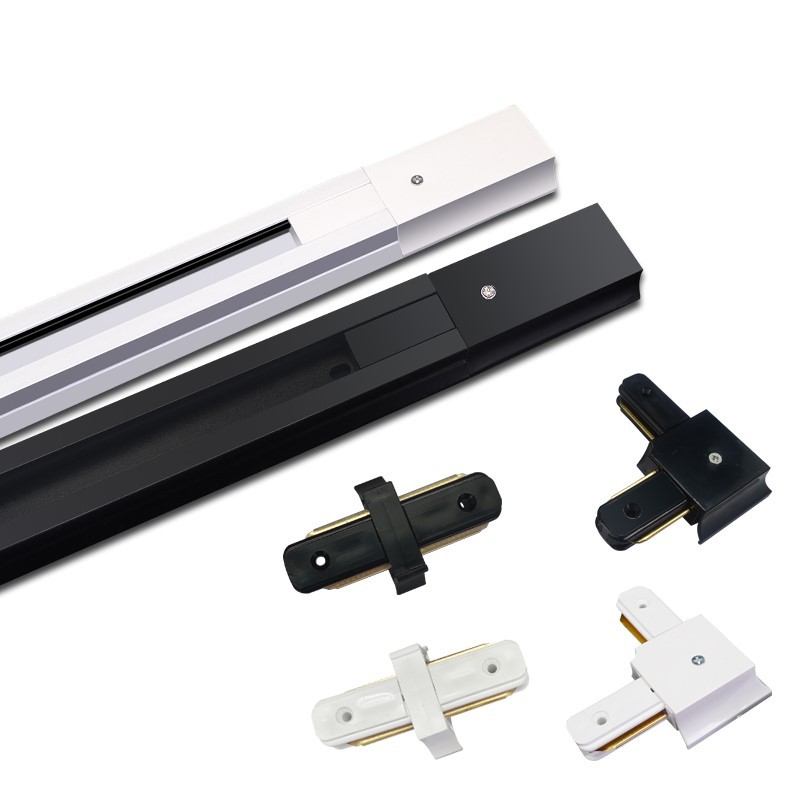 LED luz de la pista de la barra de la pista 1 M conjunto completo tienda de ropa engrosada Tipo de carril Spotlight Rail bar adaptador directo