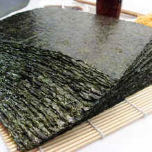 久米寿司海苔50张烤紫菜包饭大片头水A级墨绿色产地工厂批发