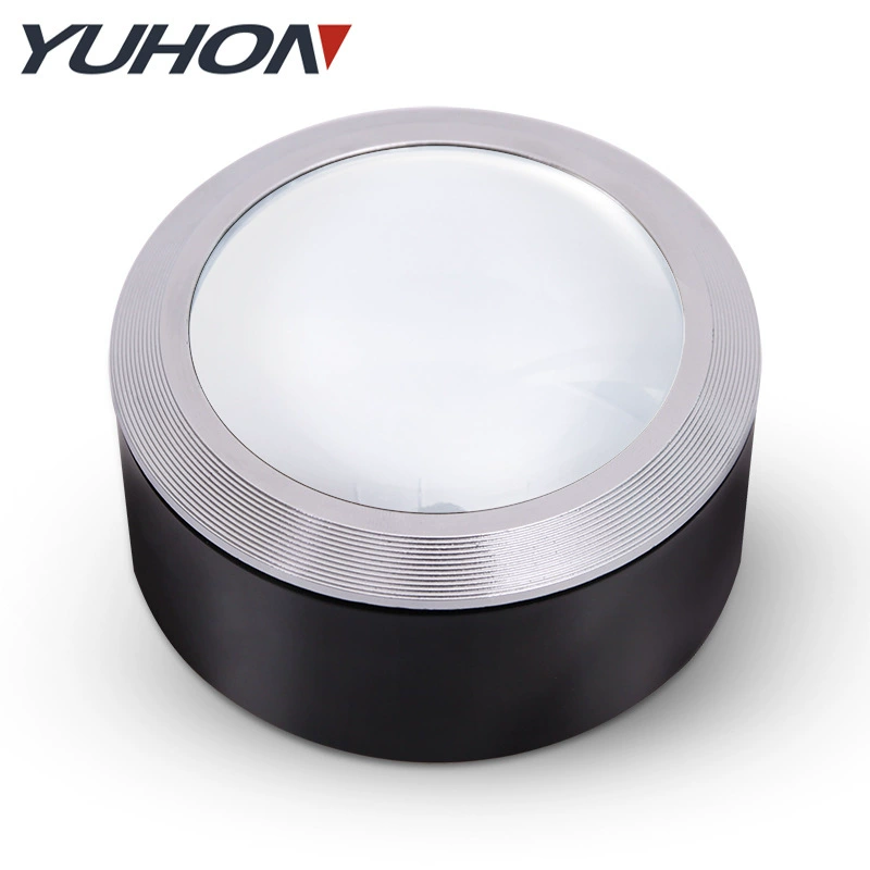 5 раз HD цилиндр для чтения увеличительное стекло 3LED лампа K9 оптическое стекло линза Настольное Украшение декоративное зеркало Вэньчжэнь