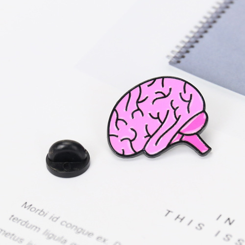 European and American new heart human organ lung brooch wholesale exaggerated brain eyes cartoon badge lapel pin