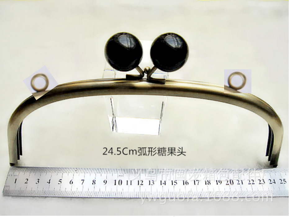 No en stock: 24.5Cm arco Bo-Keng caramelo no poroso cabeza oro 25mm perlas bronce 0615 - GT