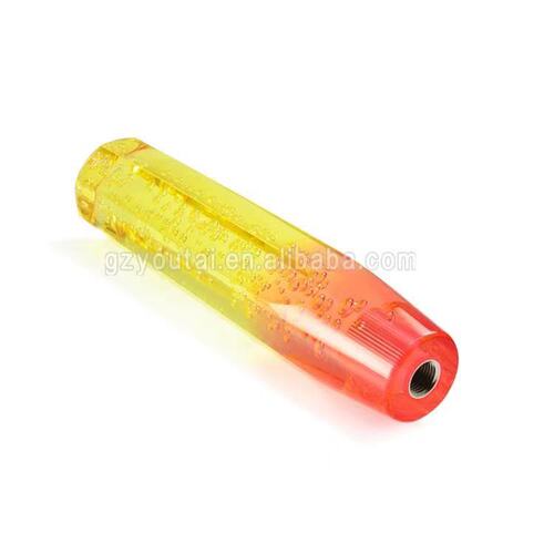 Crystal knob head with dual color shift lever knob, octagonal flat shift knob 20CM 25CM shift lever wave stick 2 colors