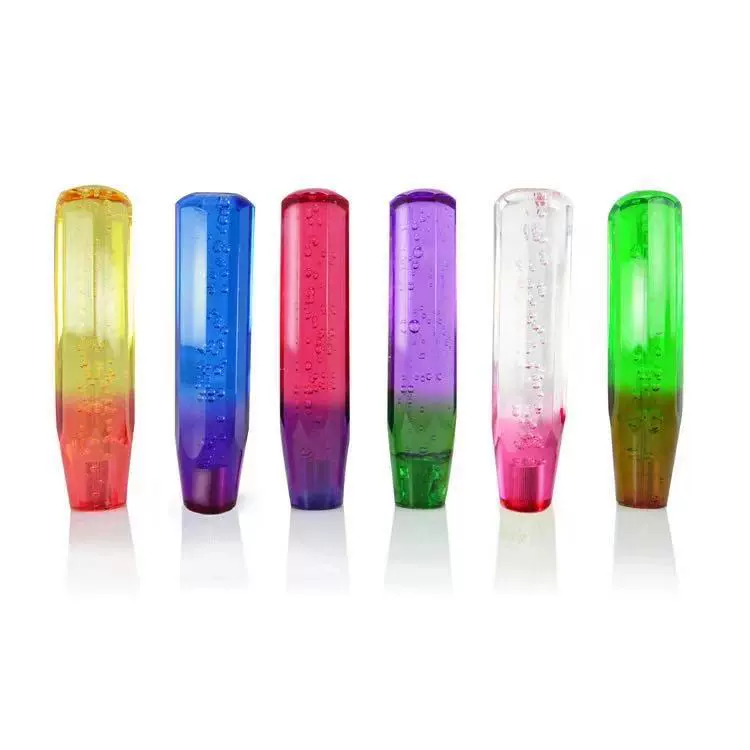 Кристаллическая головка переключения передач с газовой двухцветной головкой переключения передач восьмиугольная плоская головка переключения передач 20 см 25 см рычаг переключения 2 вида цветов