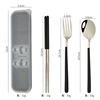 Chopsticks stainless steel, handheld tableware for elementary school students, set, Birthday gift