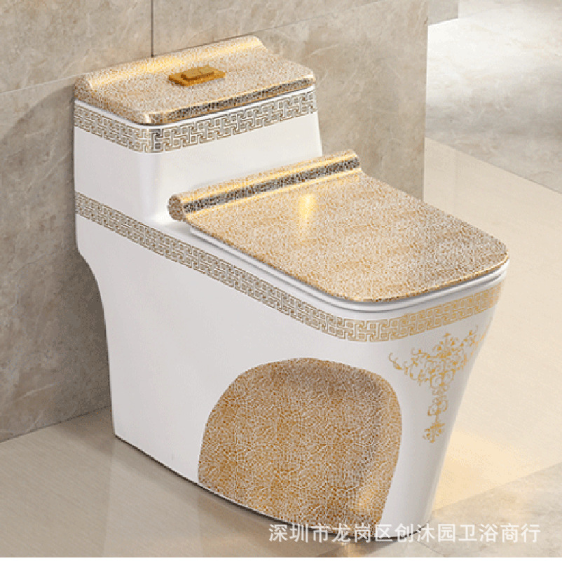 Baño inodoro hogar ultra-grande bombeo inodoro ahorro de agua color mudo color oro fábrica al por mayor image 16
