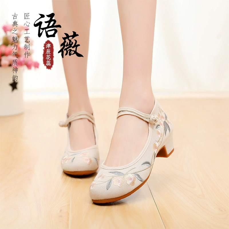 Вэй Весна и лето абзац в национальном стиле Хань Одежда Обувь Женская вышитая обувь Чонсам древние ветровки источник
