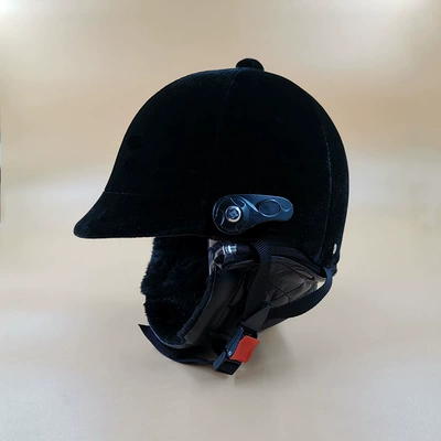 Motorcycle Safety Supplies hat men's and women's velvet cloth - autumn-helmet-without-mirror-top
