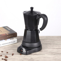 Cross-border aluminum electric moka pot Italian European coffee machine household fast and convenient electric coffee pot