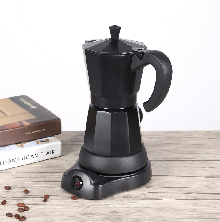 New Cross-Border Aluminum Electric Moka Pot Italian-Style Coffee Maker for Home Use, Quick and Convenient Electric Coffee Pot New Cross-Border Aluminum Electric Moka Pot Italian-Style Coffee Maker for Home Use, Quick and Convenient Electric Coffee Pot