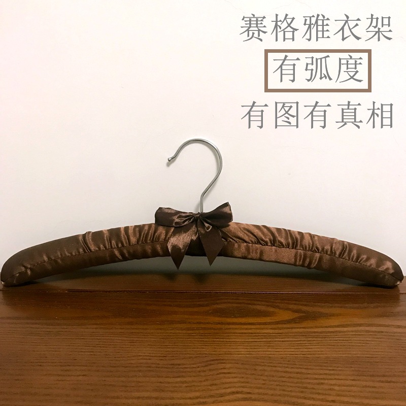 Percha de tela de seda tela percha esponja percha Home Hotel ropa suspensión fábrica al por mayor