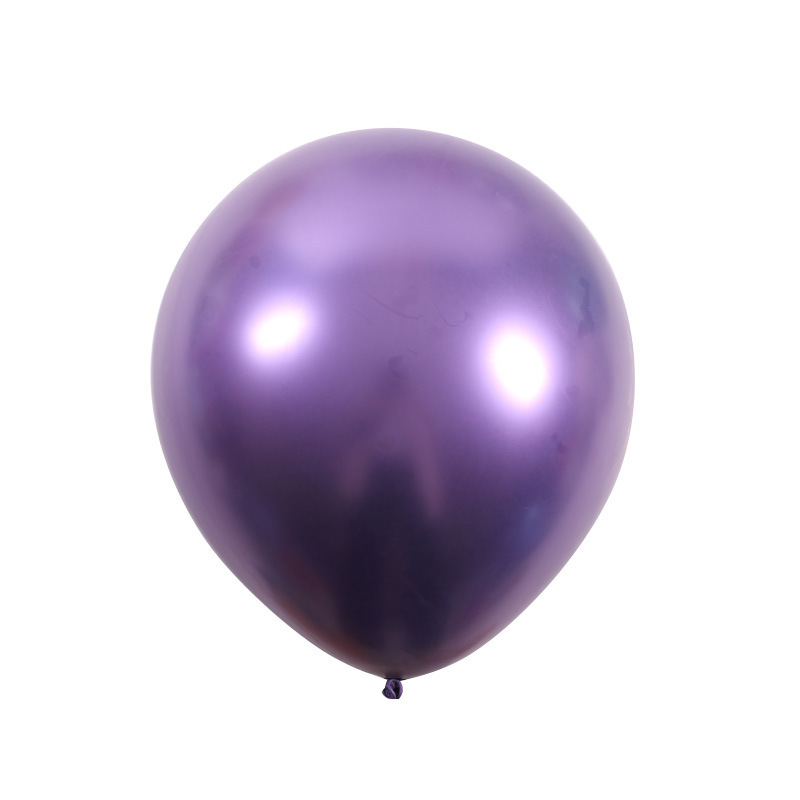 18 pulgadas gran cromo globo de metal fábrica al por mayor decoración de la boda globo de látex fiesta de cumpleaños globo de metal