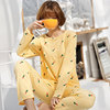 Demi-season brand pijama, cartoon cute set for elementary school students, Korean style, long sleeve, autumn, loose fit