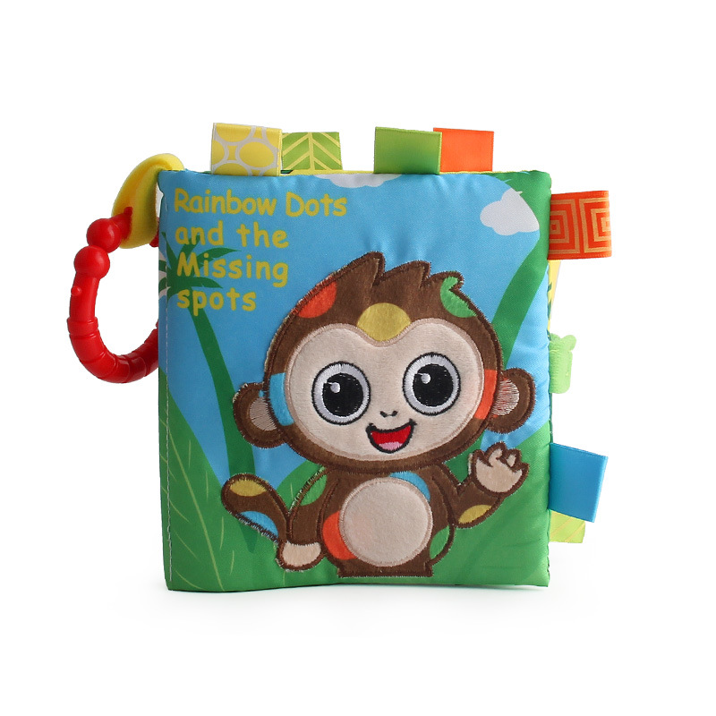 Nuevo libro de tela juguetes de educación temprana bebé inglés libro de palma para niños Cognición animal papel a prueba de lágrimas LT4960 image 9