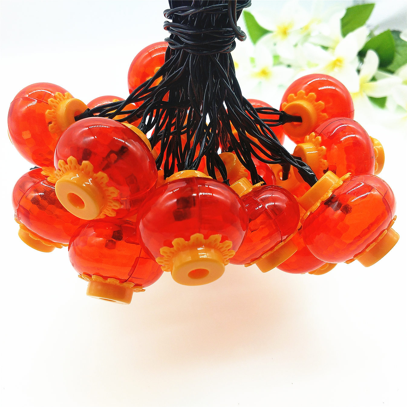 LED luz solar cadena rojo linterna festivo jardín luz Navidad Festival Año Nuevo luces al aire libre impermeable luces decorativas