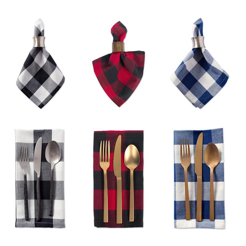 Foreign Trade Black and White Plaid Placemat Napkin/Christmas Craft Tablecloth Size Simple Fresh Style Napkin Foreign Trade Black and White Plaid Placemat Napkin/Christmas Craft Tablecloth Size Simple Fresh Style Napkin