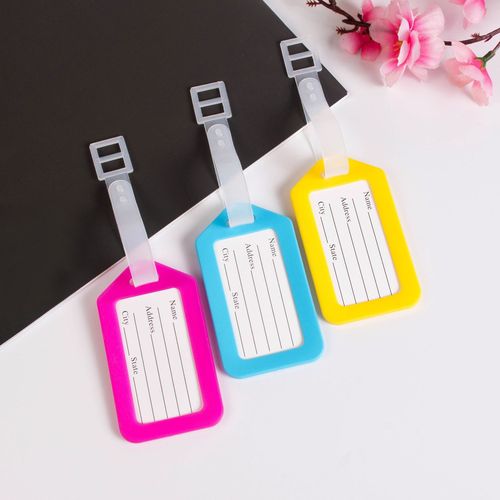 International baggage tag travel study PP suitcase luggage tag with LOGO for shipping and boarding name tag