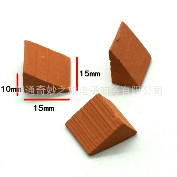 1 to 12 red triangular bricks