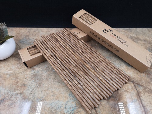 10-Pair Pack of Home-Use, Paint-Free, Wax-Free Chicken Wing Wood Solid Wood Chopsticks—Directly from Manufacturer; Quantities Available, Pricing Upon Request