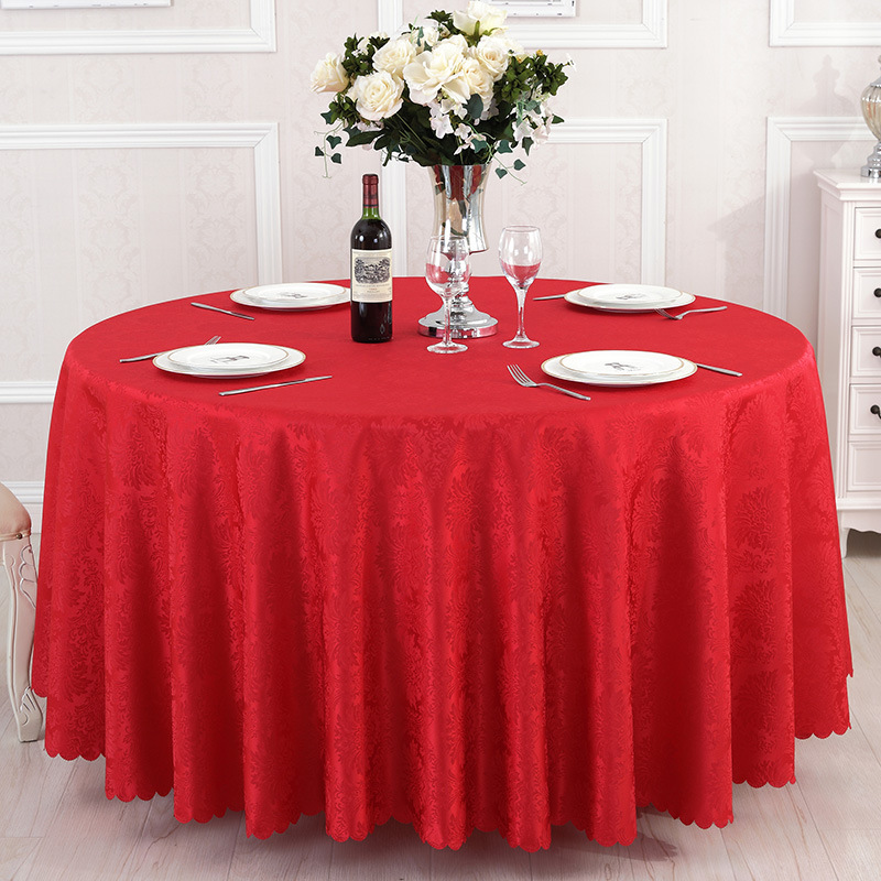 Custom processing hotel round tablecloth Red dining tablecloth restaurant coffee table tablecloth square table round tablecloth factory direct supply