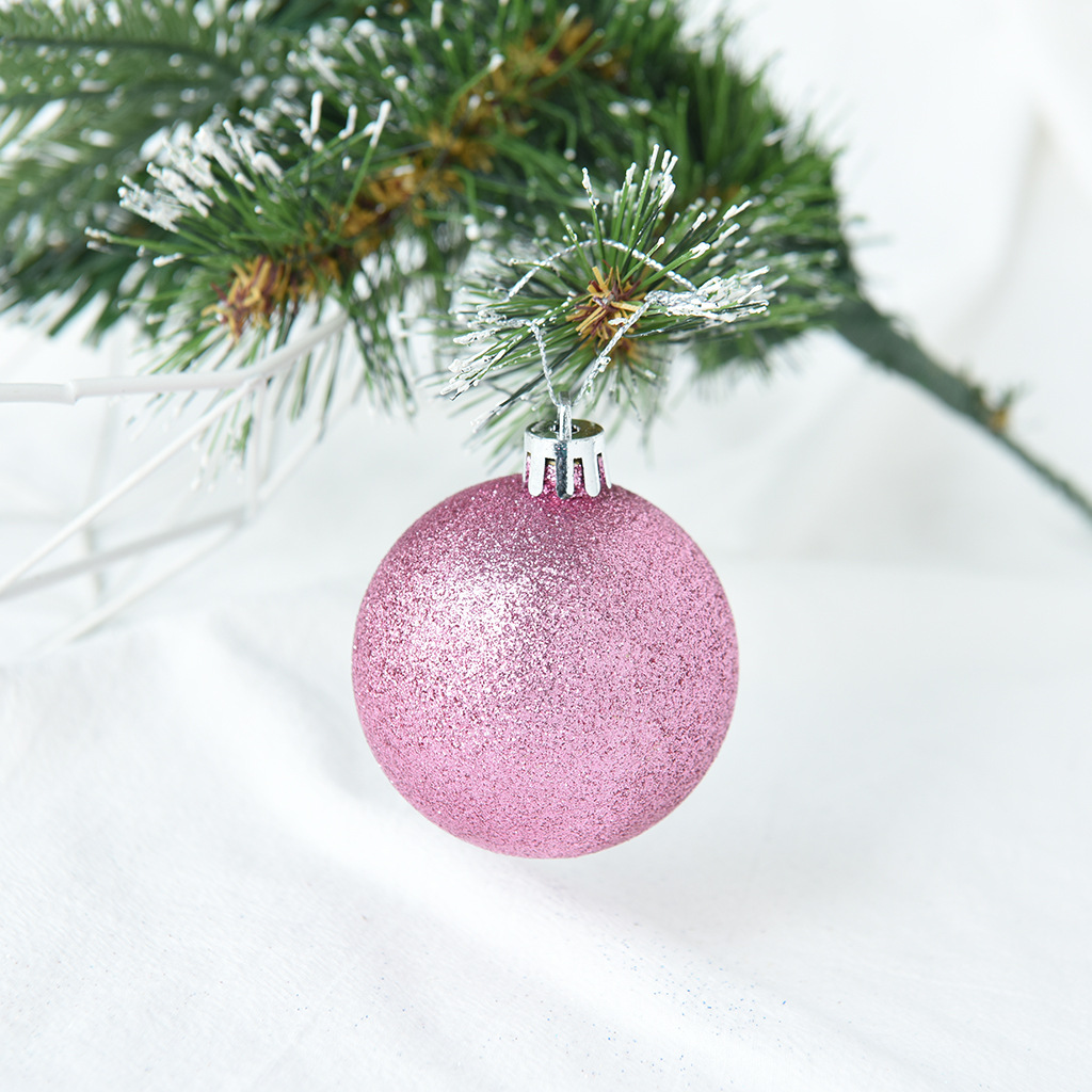 Bola de Navidad de 30 piezas 4/6/8cm mezclado árbol de Navidad bola decorativa cinta caja de regalo traje plástico BOLA DE Navidad