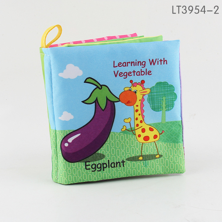 Exportación transfronteriza libro de tela para bebés juguetes de educación temprana para bebés cognición inglesa lavable papel sin lágrimas BB llamada