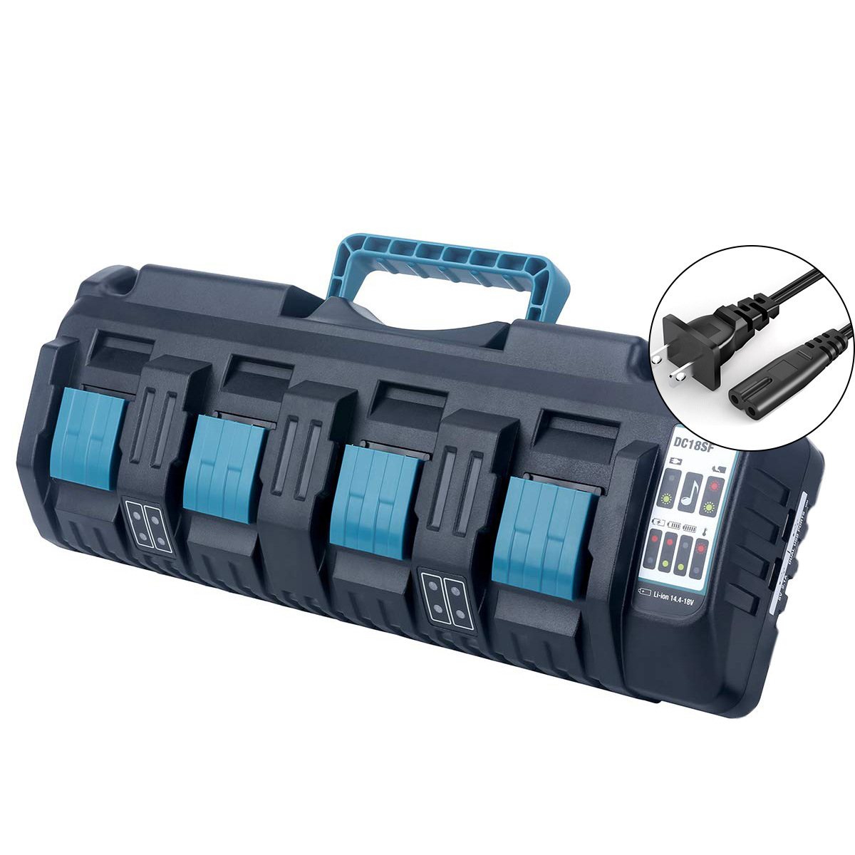 替代Makita牧田四充充电器DC18SF带USB接口14.4V-18V锂电池