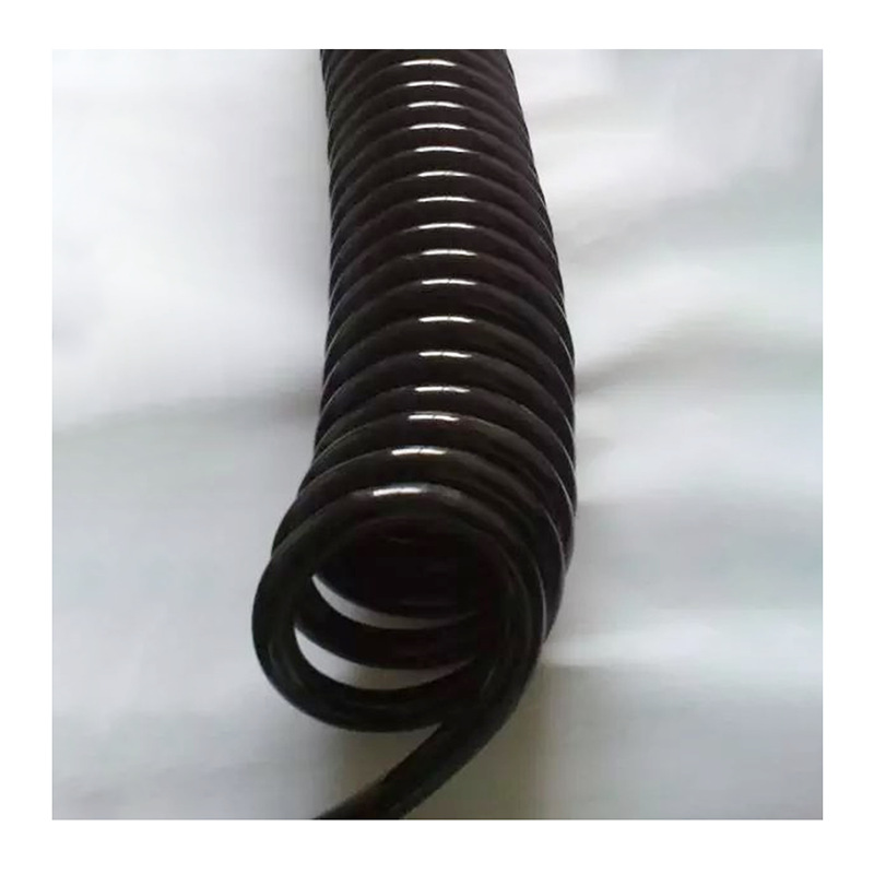 螺旋弹簧电线4*1.5的拉伸长度4.5米内径10cm耐磨伸缩PU护套电线