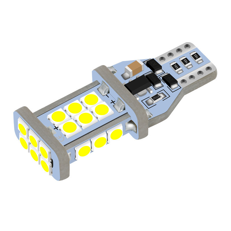 Transfronteriza nueva luz LED del coche T15 Luz de marcha atrás 3030 + 24SMD + w16w + decodificación de luz de corriente constante de presión amplia