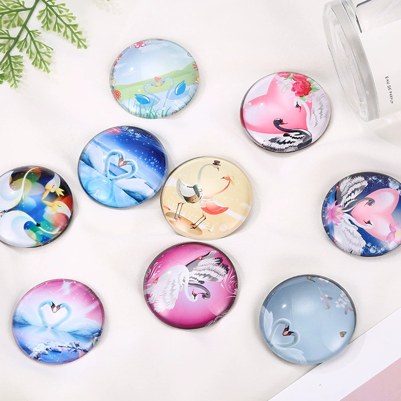 Magnetic transparent glass fridge magnet