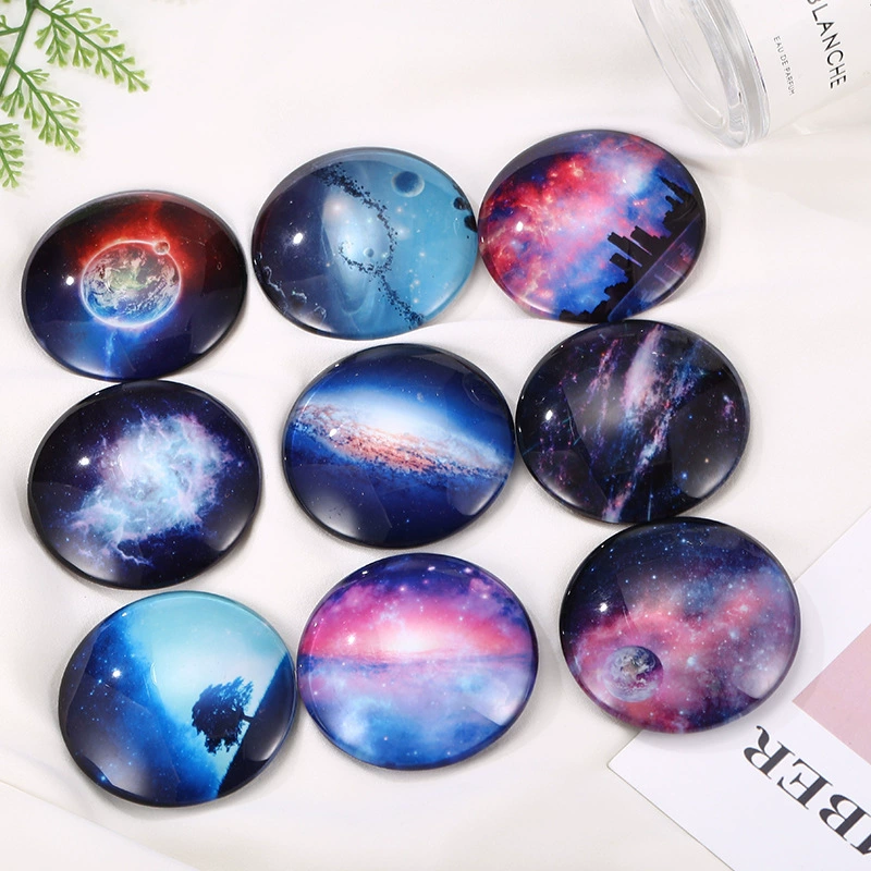 Magnetic transparent glass fridge magnet
