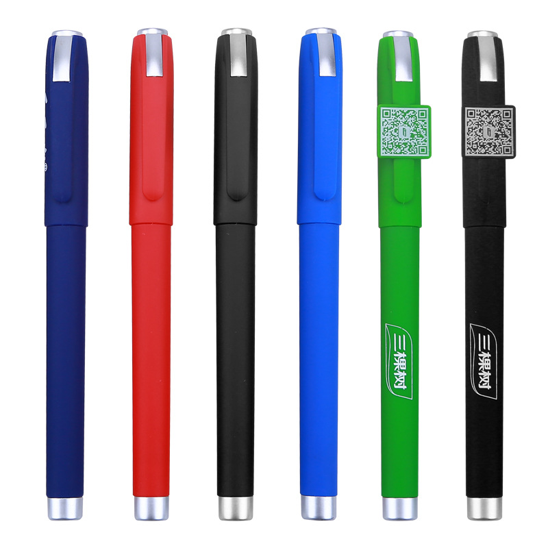 Pluma publicitaria esmerilada de negocios logotipo personalizado pluma de agua de carbono pluma de gel pluma de agua de regalo promocional personalizado pluma de firma