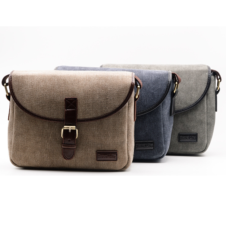 Campus estilo casual mini sola cámara SLR bolsa crossbody bolsa una máquina 1 espejo 2 espejo bolsa de la Cámara individual y bolsa inversa mochila