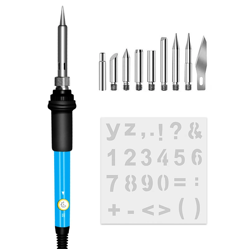 Трансграничная оптовая продажа 9 штук 60 Вт Электрический паяльник с регулируемой температурой костюм резьба паяльная живопись электрическая сварочная Ручка Ремонт электрическая паяльник с постоянной температурой
