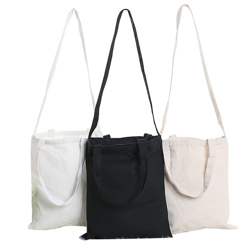 Canvas bag diagonal portable dual-purpose blank student clothing shopping bag cotton bag expedited
