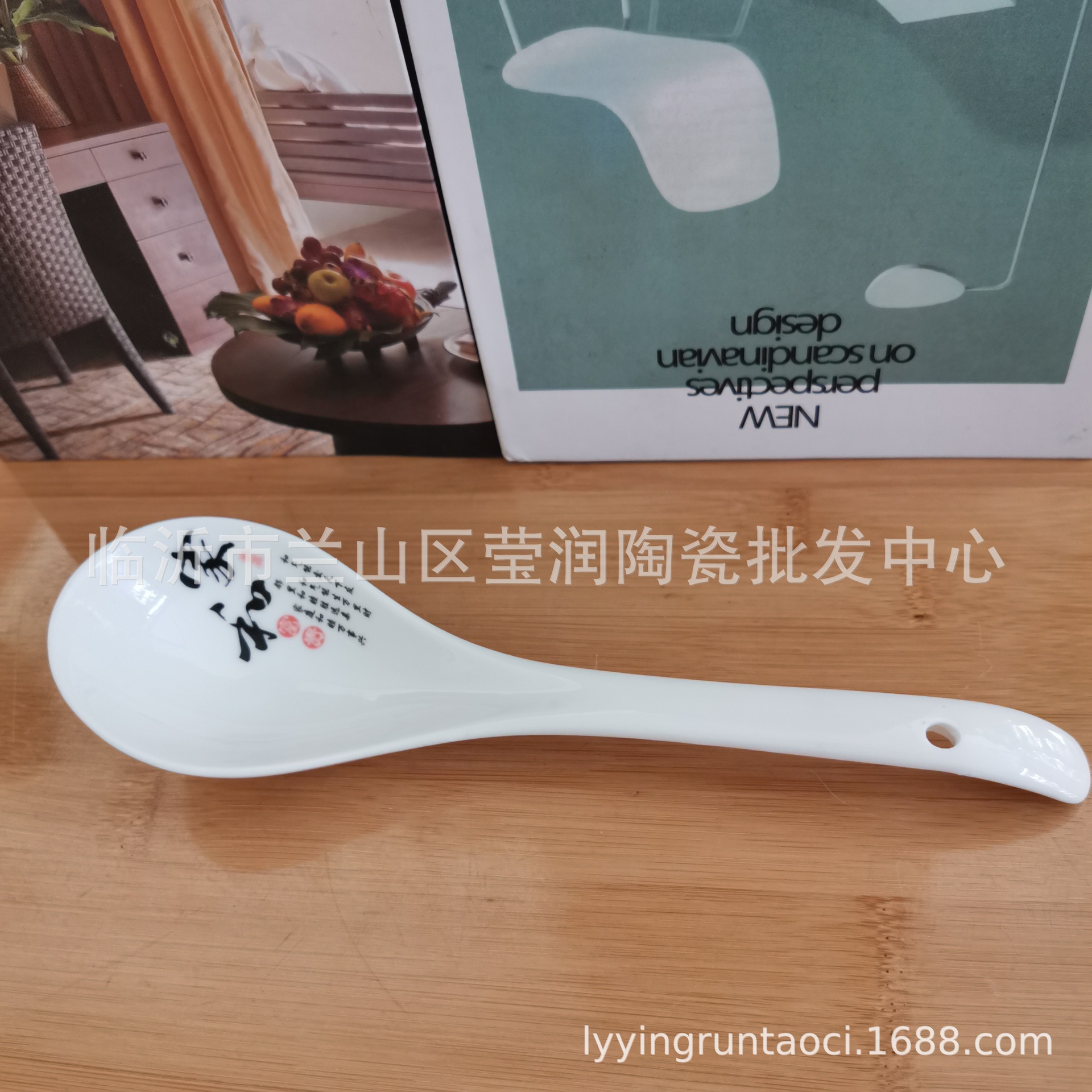 Venta al por mayor de cerámica de oro cuchara Hotel cuchara hogar Cisne mango largo cuchara restaurante vajilla cuchara puesto al por mayor