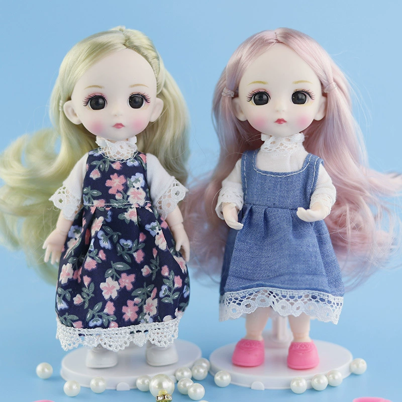 Кукла BJD Ding Xiaoma OB11, 16 см, бело-мускулестное обнажённое тело, 3D глаза, суставная