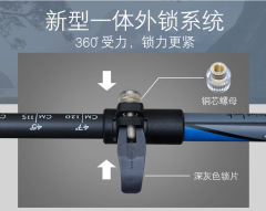 開拓者新款碳素登山杖 三節外鎖伸縮碳纖維手杖徒步拐杖戶外裝備